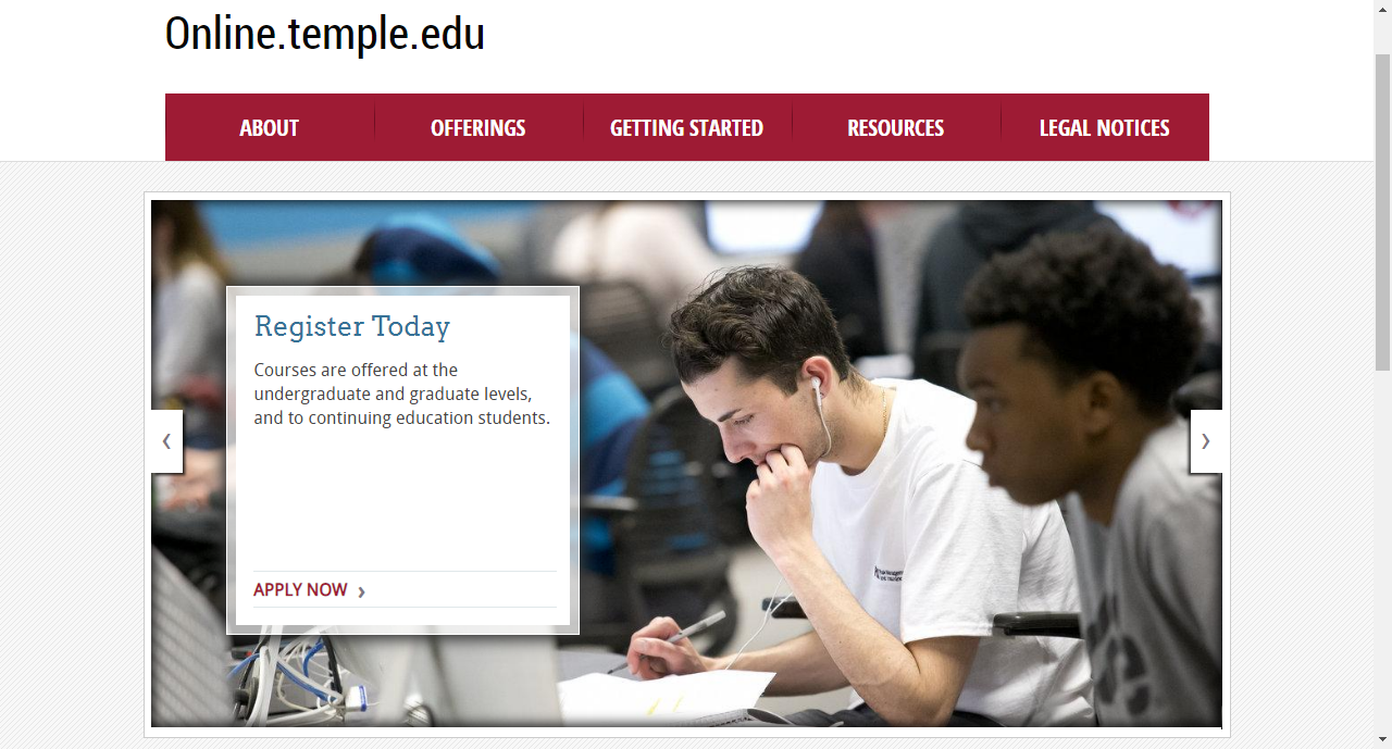 Temple University Online Undergraduate Programs