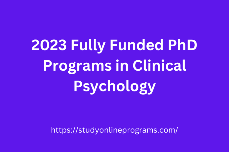 fully funded psychology phd programs usa