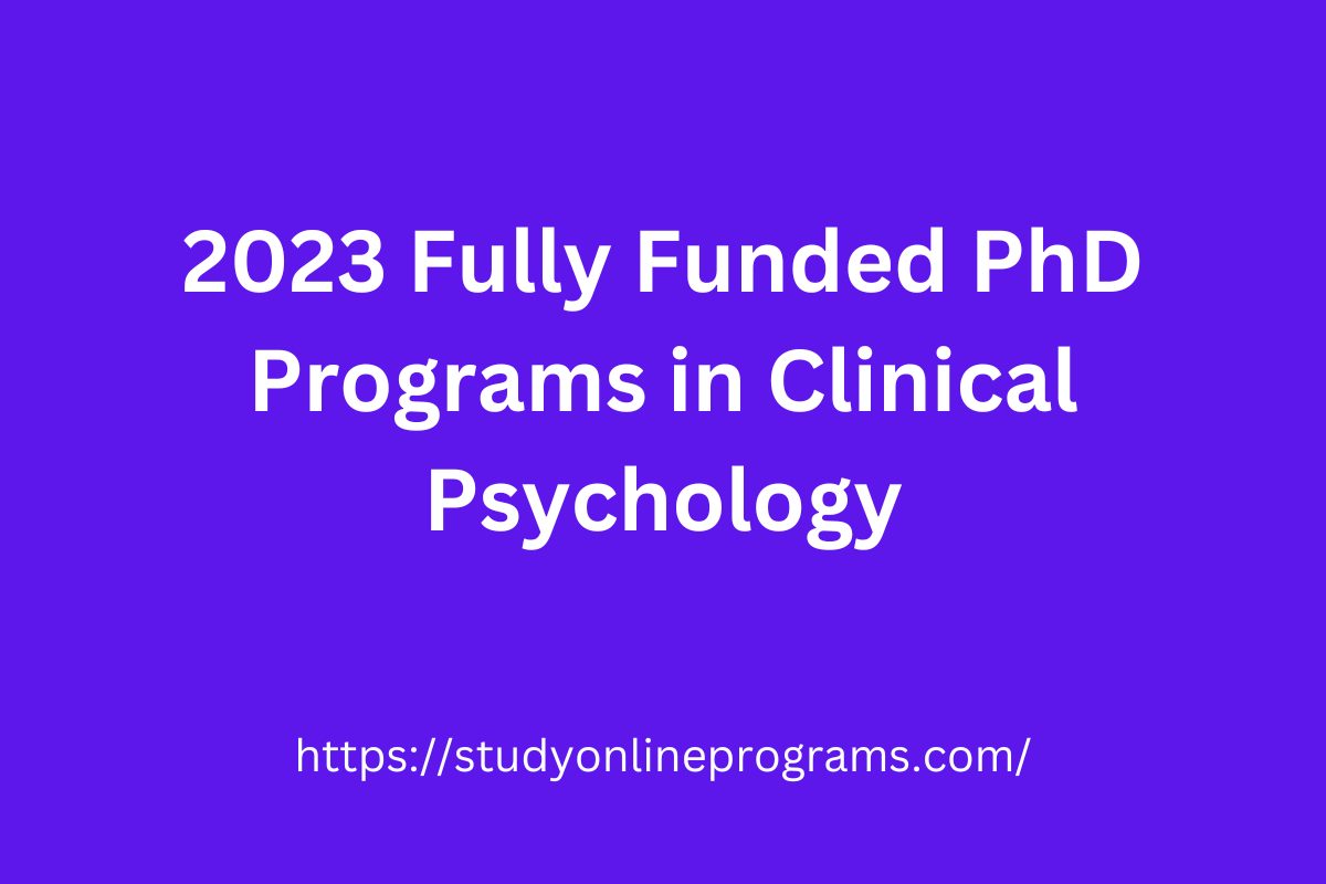 phd in clinical psychology fully funded